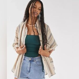 Urban Outfitters BDG Oversized Multicolor Button Down Striped Shirt